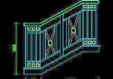 木楼梯铁艺楼梯旋转楼梯现代式楼梯楼梯扶手CAD图块41