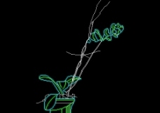 植物盆景花卉CAD饰物陈设图纸素材4