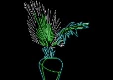 植物盆景花卉CAD饰物陈设图纸素材12