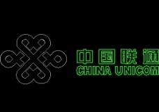 中国联通标志图块CAD饰物陈设图纸素材