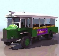 3D车模观光车公交车3D模型素材1