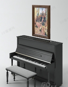 欧美3D钢琴模型