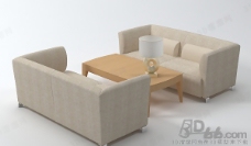 沙发组合3D沙发茶几组合模型