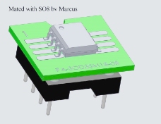 8引脚SOIC蘸电子元件pasod3sm1808适配器