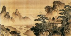 水墨中国风古典中国画山水风景画水墨