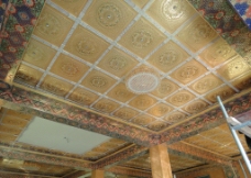 中式别墅客厅吊顶装修图片