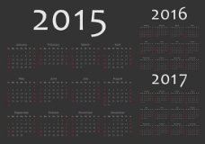2015年日历矢量素材