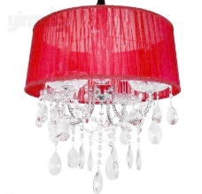 红色水晶3d吊灯模型