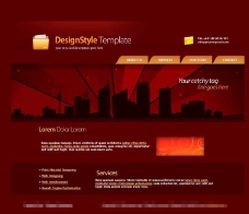 红色调商务企业网站CSS漂亮红色色调模板