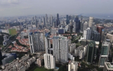 新加坡鸟瞰组屋摄影图片