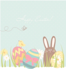 复活节的背景与可爱的巧克力兔