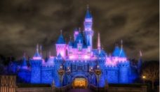 夜色里的梦幻城堡图片