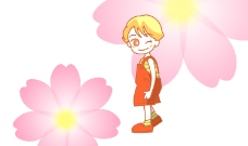 小男孩与花
