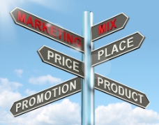 营销组合与产品价格和促销路标的地方