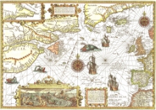 复古航海地图