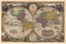 高清复古世界航海地图