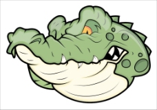 愤怒的鳄鱼向量的吉祥物