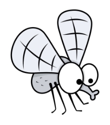蚊子的万圣节卡通矢量图