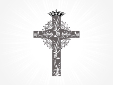 背景与孤立的基督教的十字架