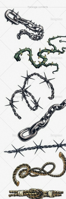 绳索武器纹身图案图片
