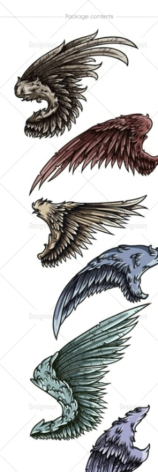 翅膀 纹身图案图片