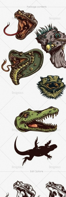 恐龙 蛇 纹身图案图片